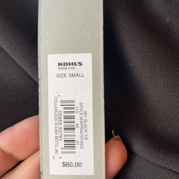 Black jacket , black zipper jacket - Picture 5 of 5